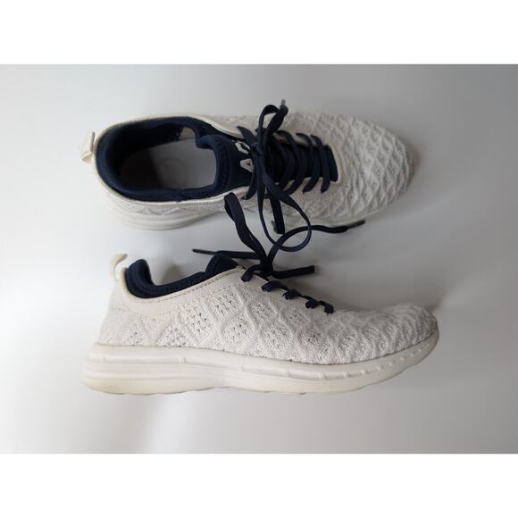 APL Women's Size 6.5 Techloom Phantom White and Navy Athletic Running Sneaker - Picture 1 of 10